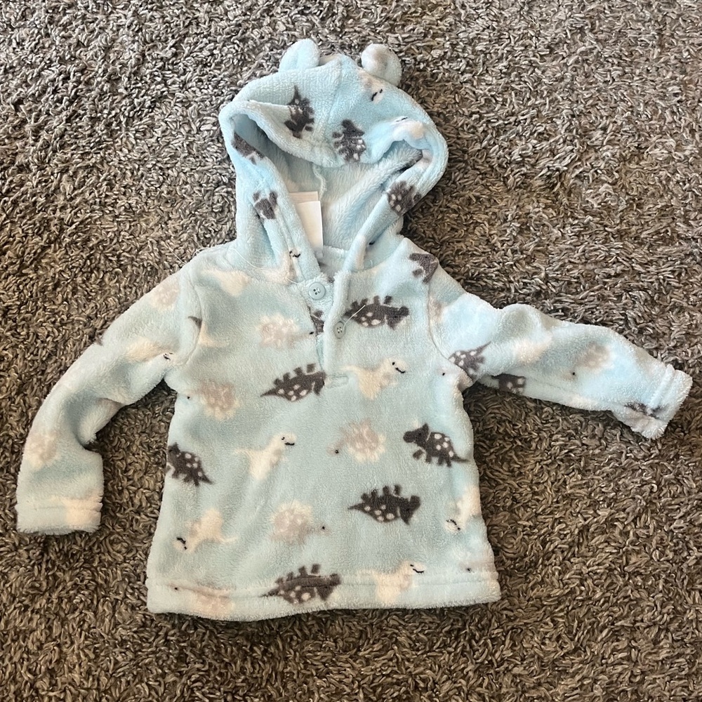 Plush dinosaur hoodie